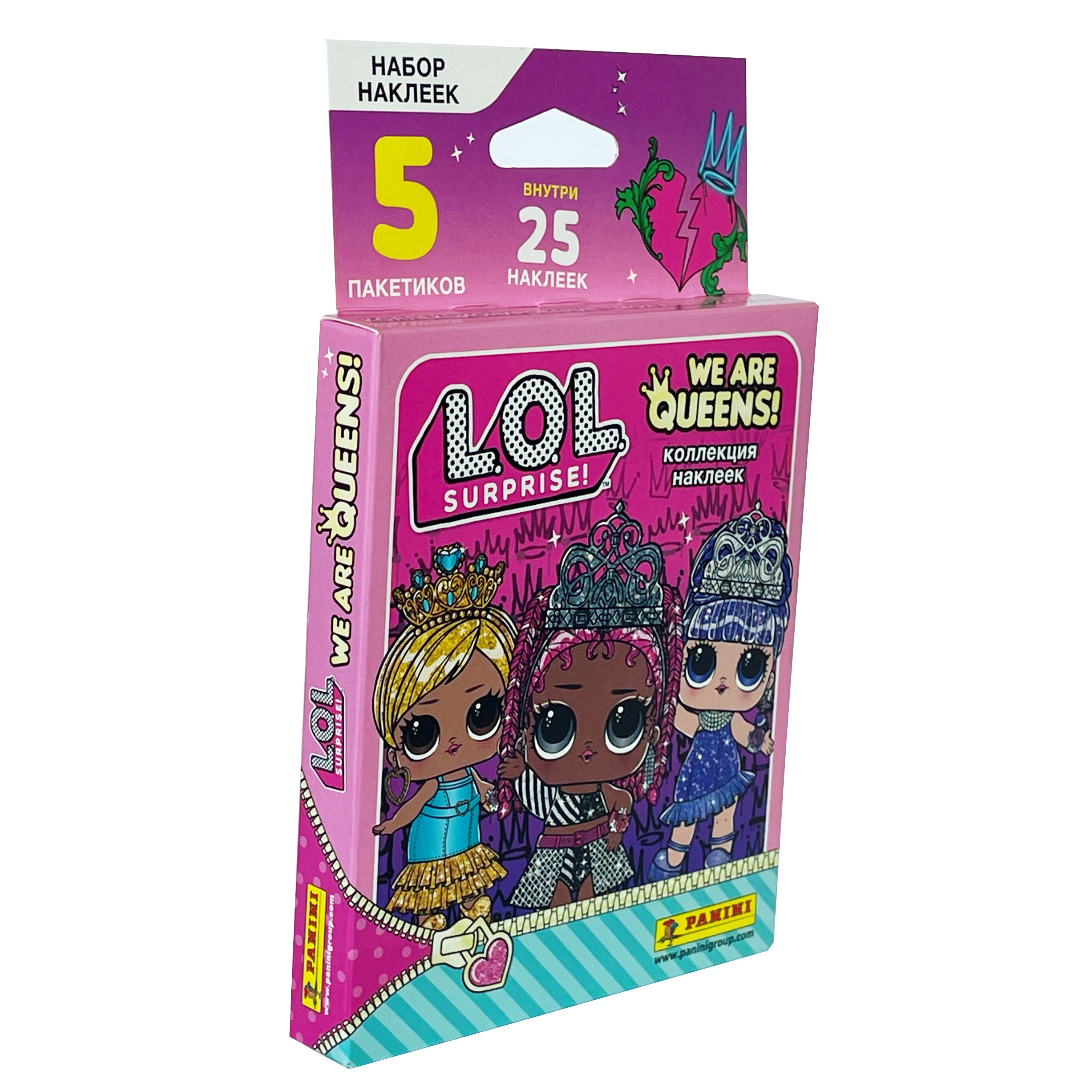 Набор коллекционных наклеек Panini LOL WE ARE ALL QUEENS Мы все королевы 20 пакетиков в экоблистере - фото 2