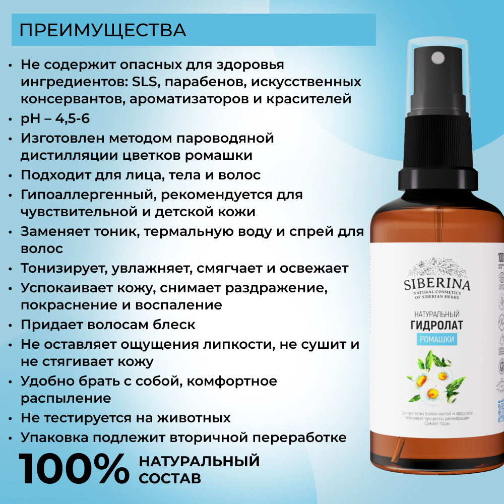 Гидролат Siberina 50 мл - фото 3
