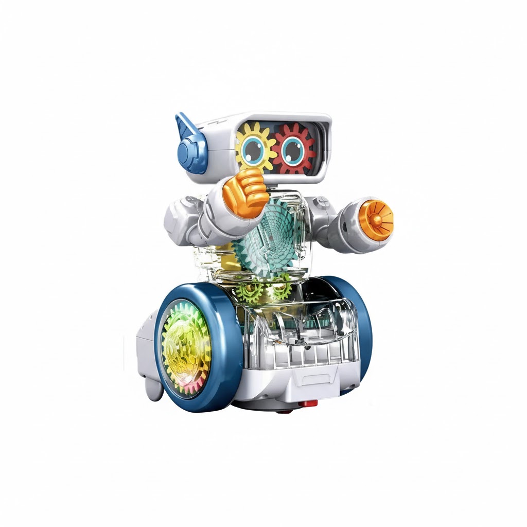 Робот с шестеренками, на батарейках - фото 1