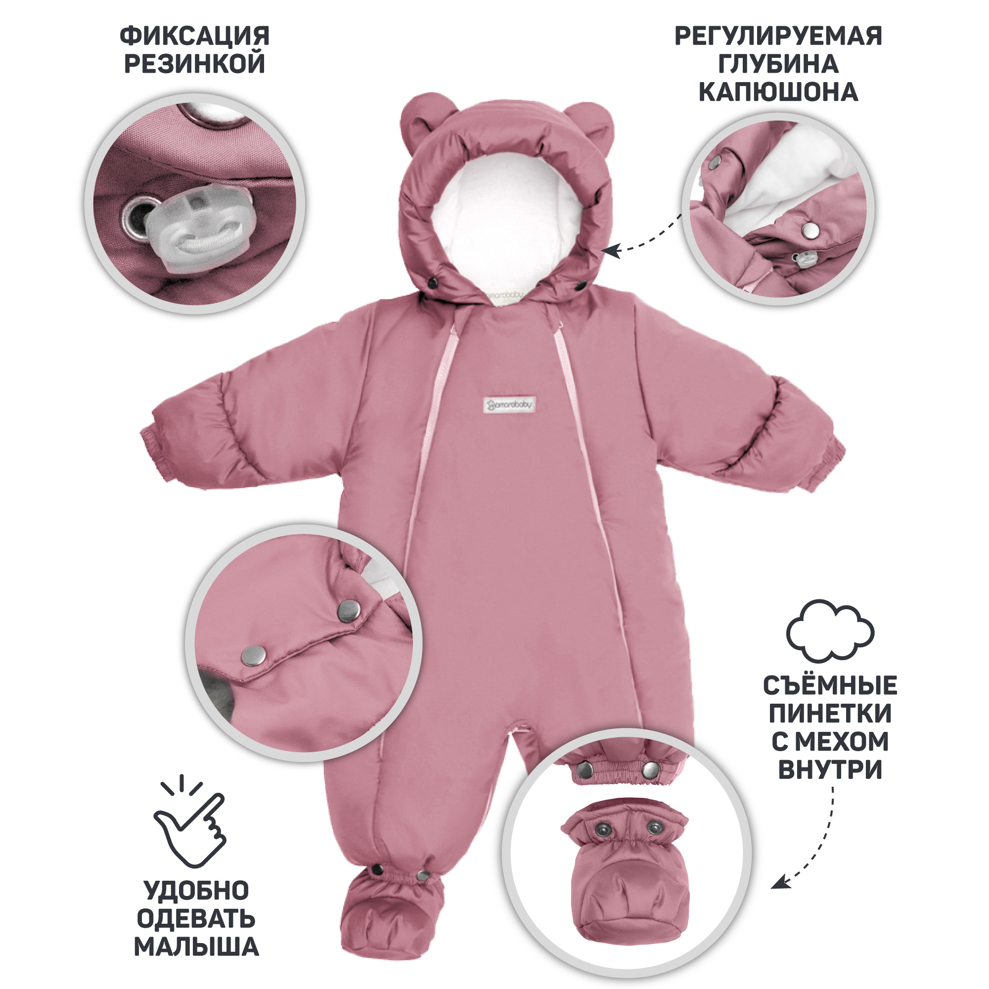 Комбинезон-трансформер Amarobaby AB-OD21-6105-RO - фото 9
