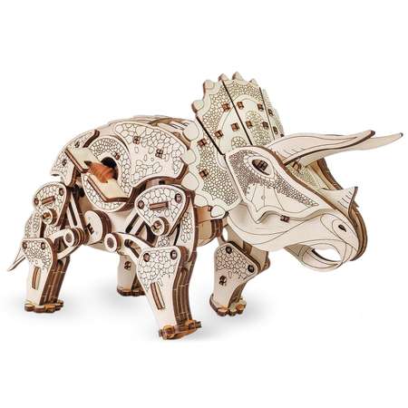 Конструктор Eco Wood Art Динозавр Трицератопс деревянный