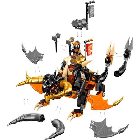 Конструктор LEGO NINJAGO Земляной дракон Коула Ниндзяго блочный
