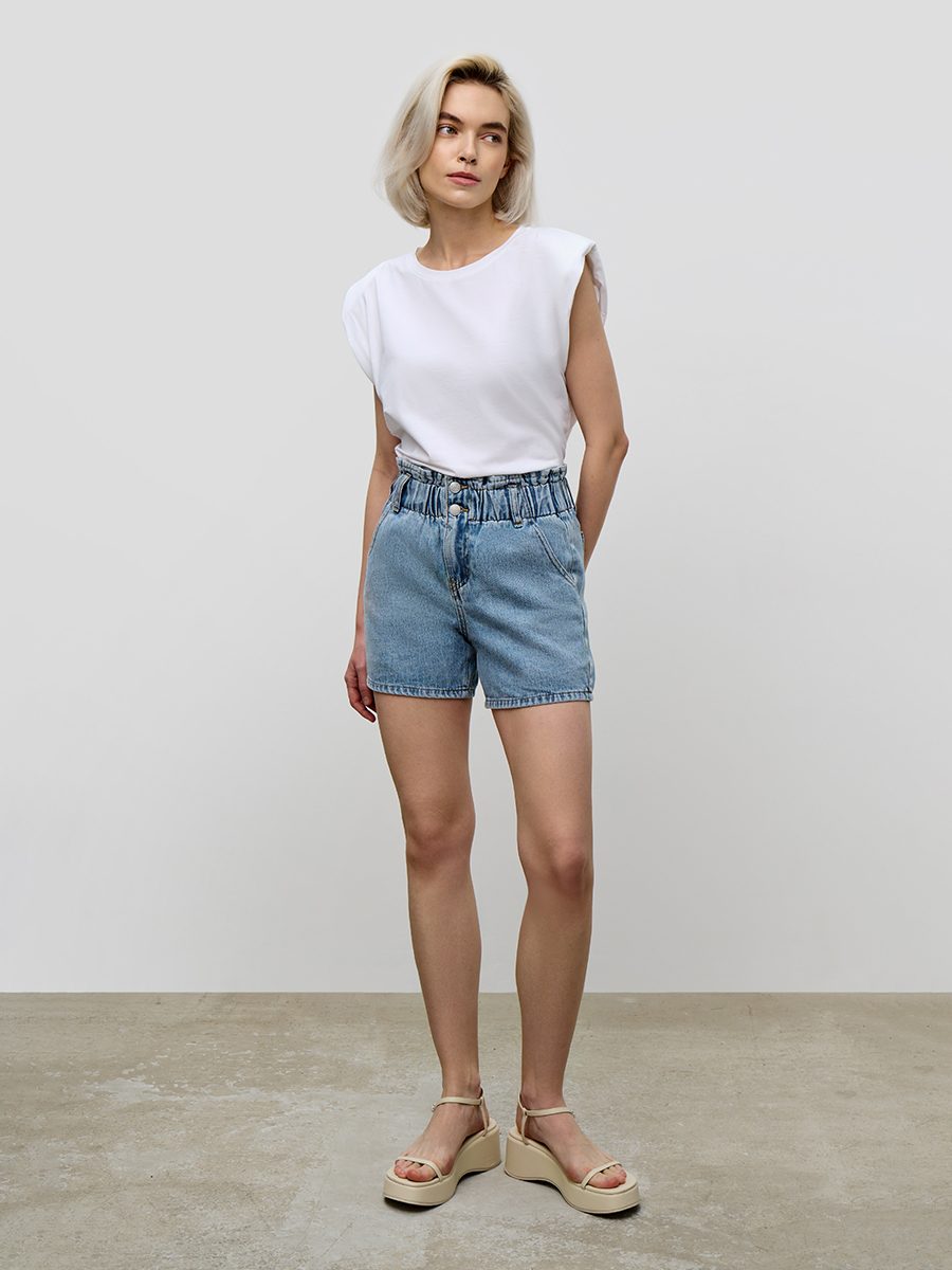 Шорты Baon B3223011/LIGHT BLUE DENIM - фото 4