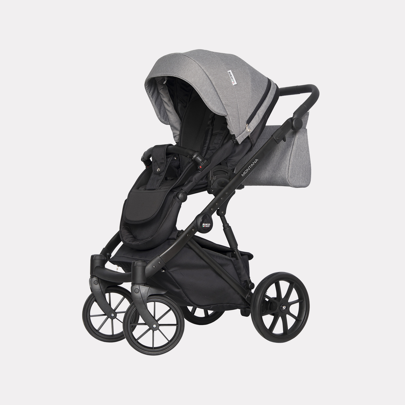 Коляска 2в1 Riko Basic Montana серый - фото 6