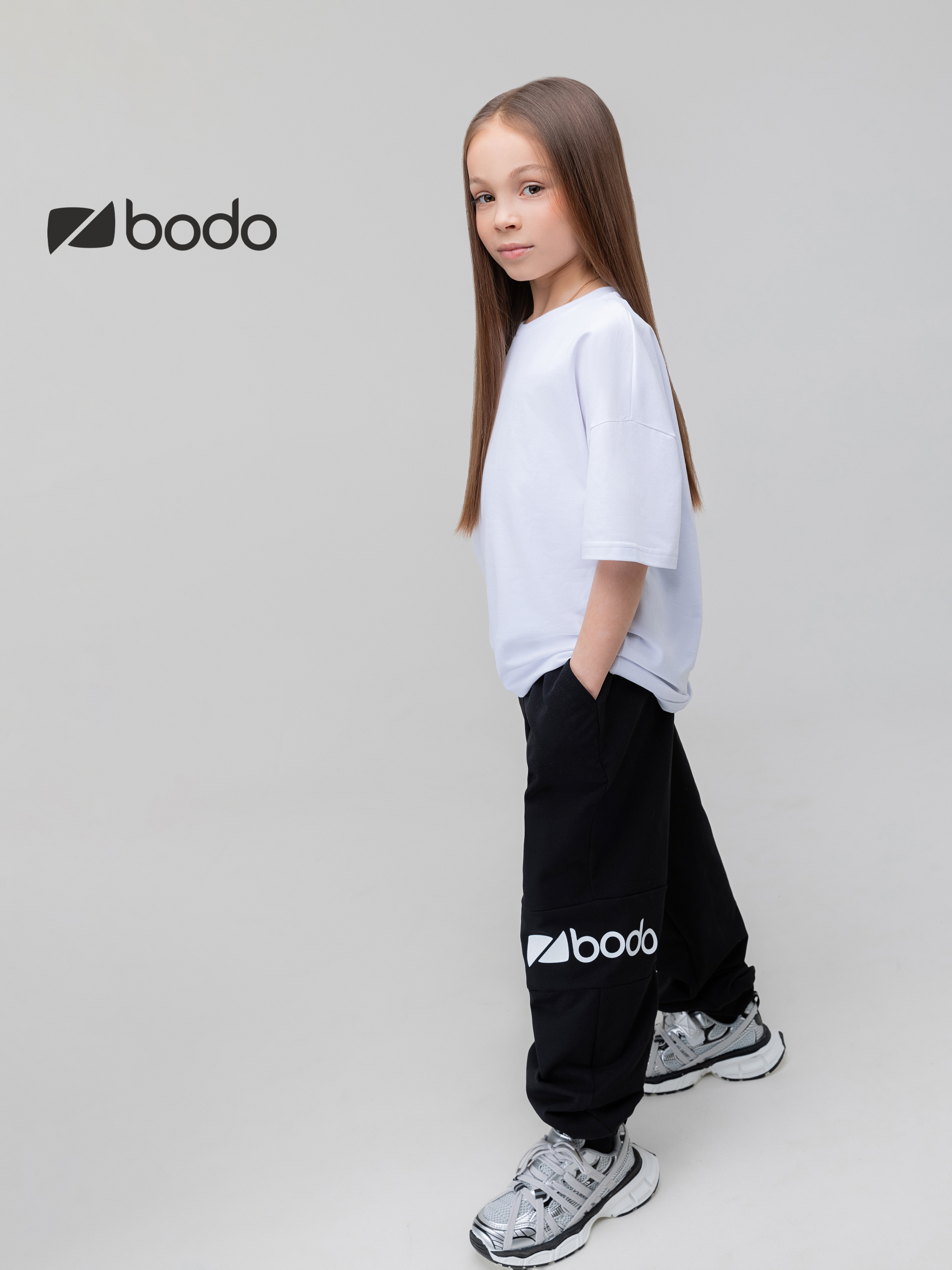 Брюки спортивные Bodo 6-626MU_черный (белый) - фото 3