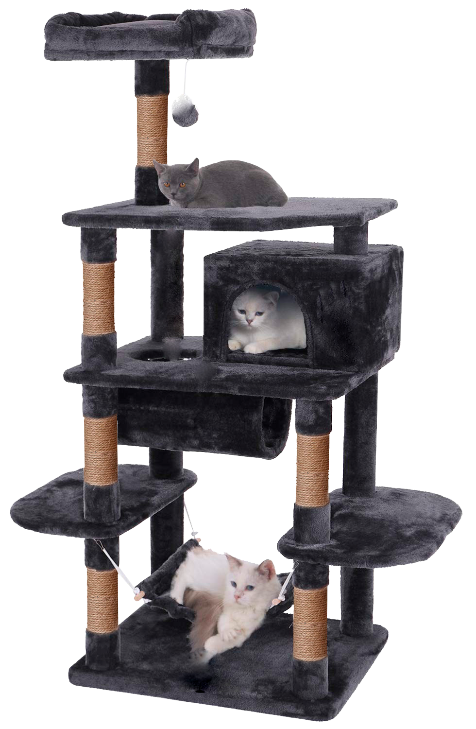Игровой комплекс для кошек дом Pet БМФ Черный - фото 1