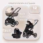 Коляска 3в1 Riko Basic Montana X Plus коричневый