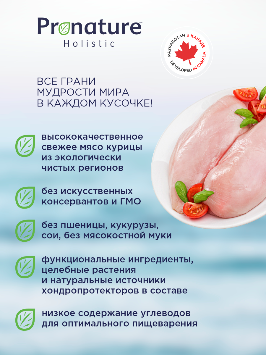 Корм для котят сухой Pronature Holistic Peruvian на курице со сладким картофелем 2кг - фото 2