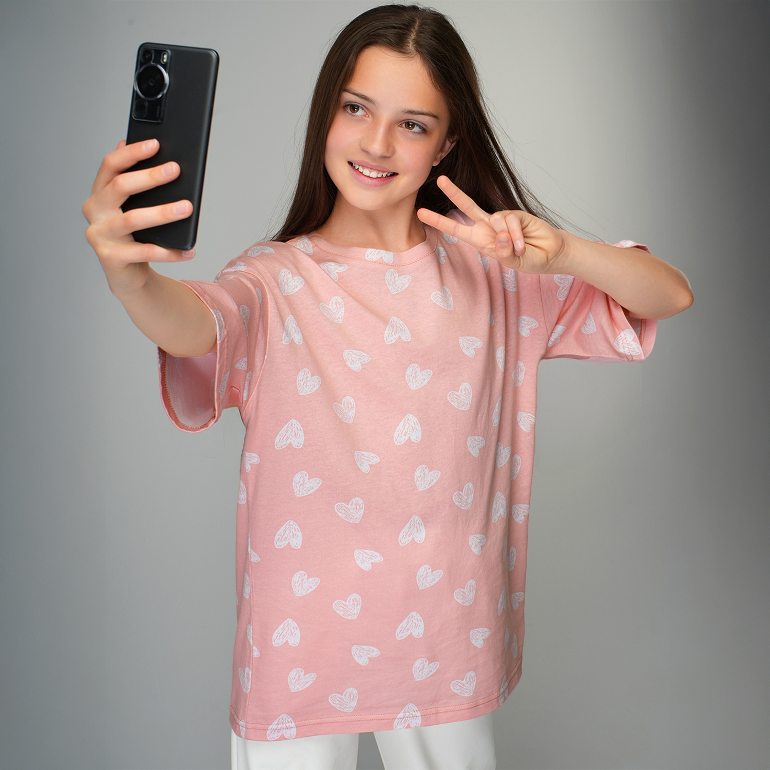 Футболка HappyFox HF0178SPбелый.сердечки - фото 3