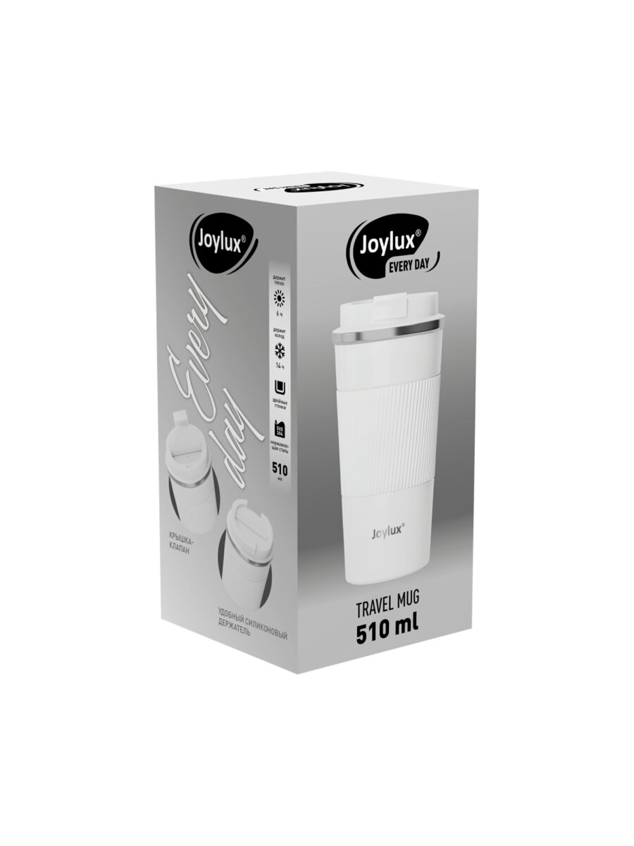 Термокружка Joylux автомобильная 510 мл термостакан для кофе и чая - фото 9