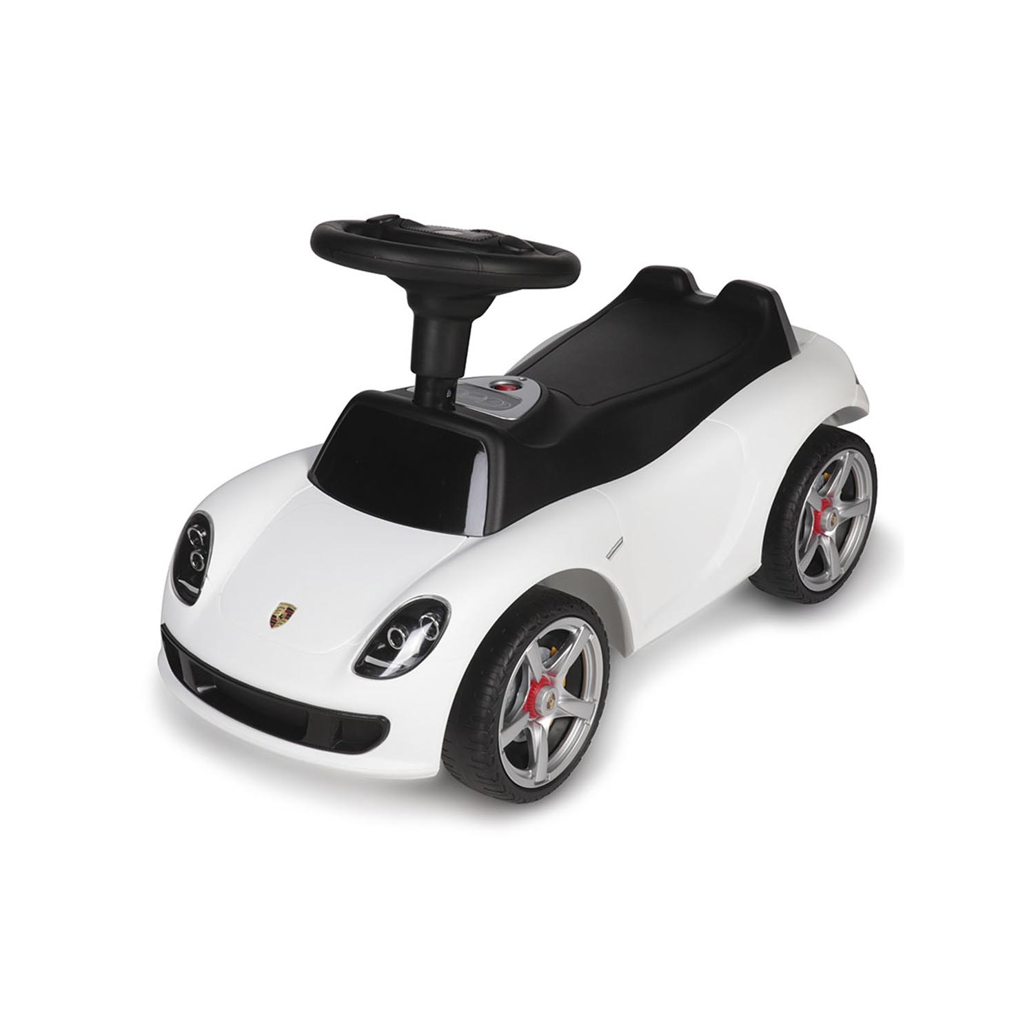 Каталка BabyCare Порш резиновые колеса белый - фото 2