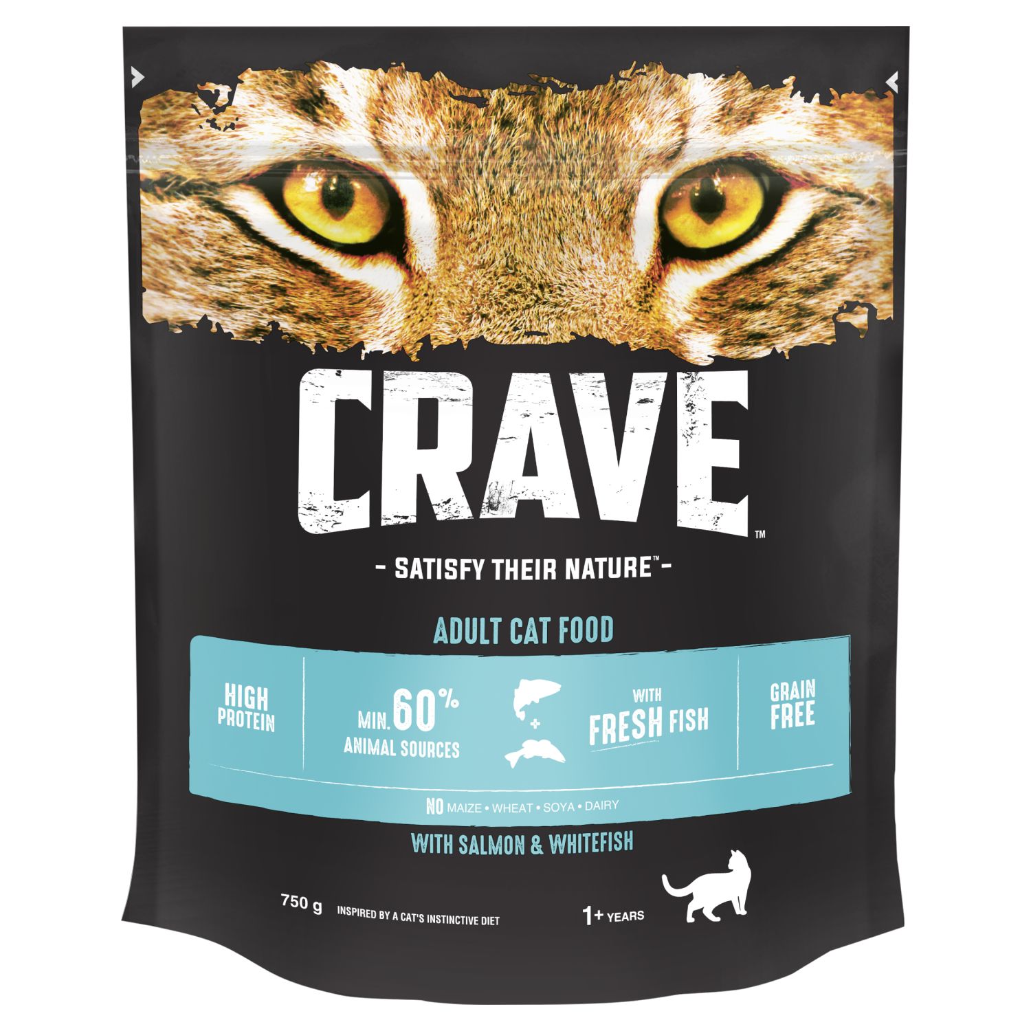 Корм для кошек Crave лосось-рыба 750г - фото 1