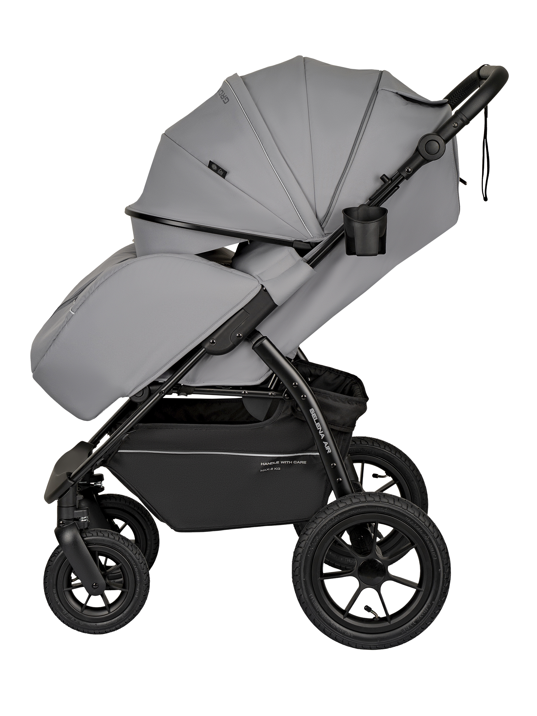 Коляска прогулочная JOVOLA SELENA Air 2025 с сумкой серый - фото 19