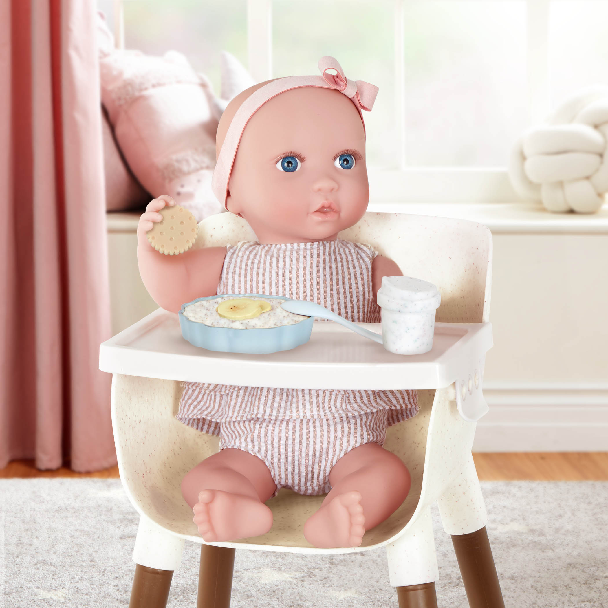Аксессуар для кукол Lulla Baby стульчик для кормления LBY7679 - фото 5