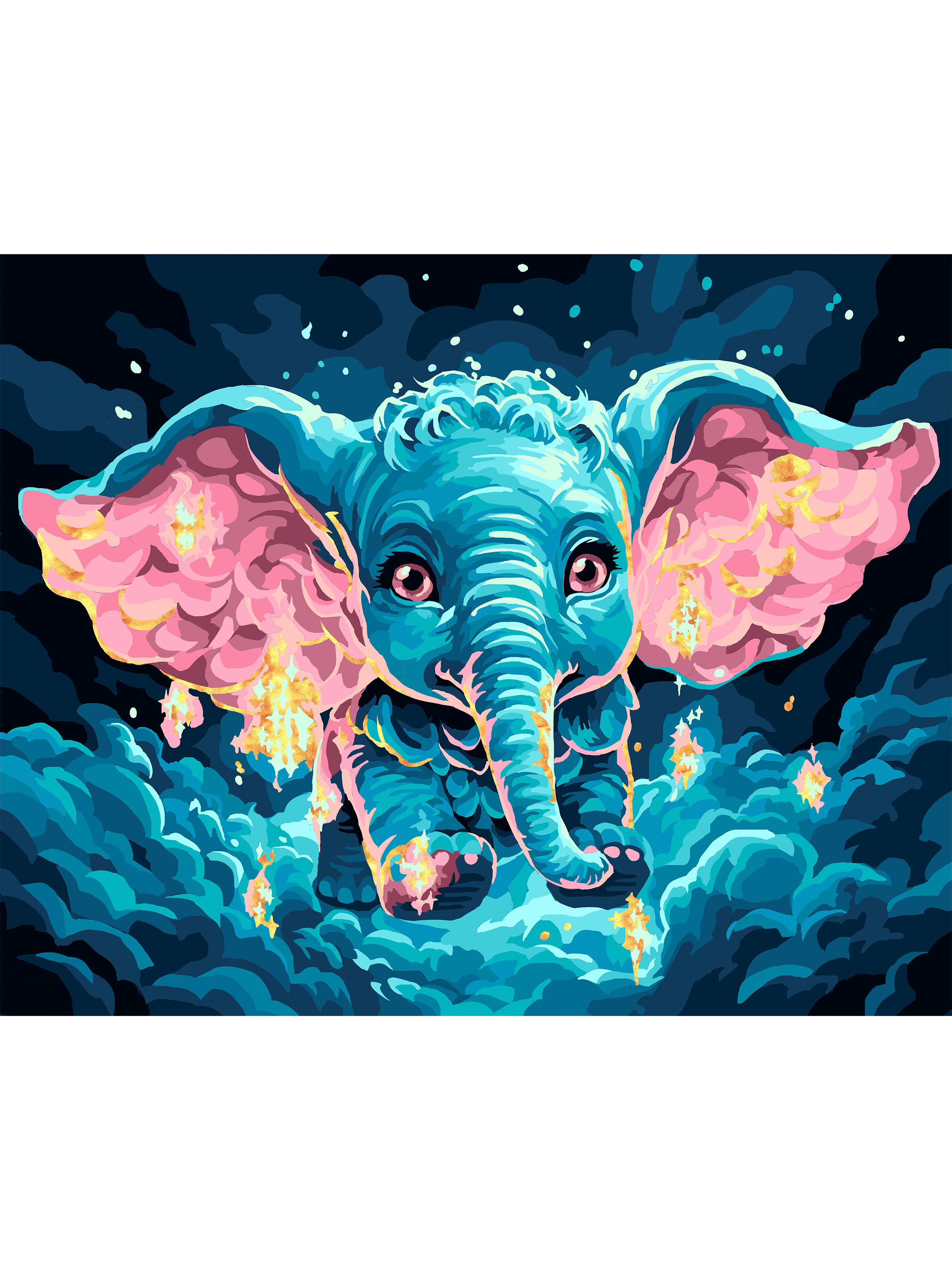 Картина по номерам Art sensation Слоник в облаках в ассортименте - фото 2