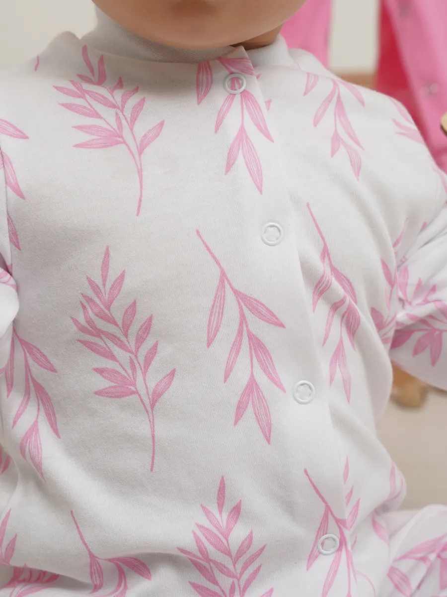 Комбинезон 3 шт Супер Пупс нбр/3пр/ком/сл/SK18розовыйлисточкиветочки - фото 11