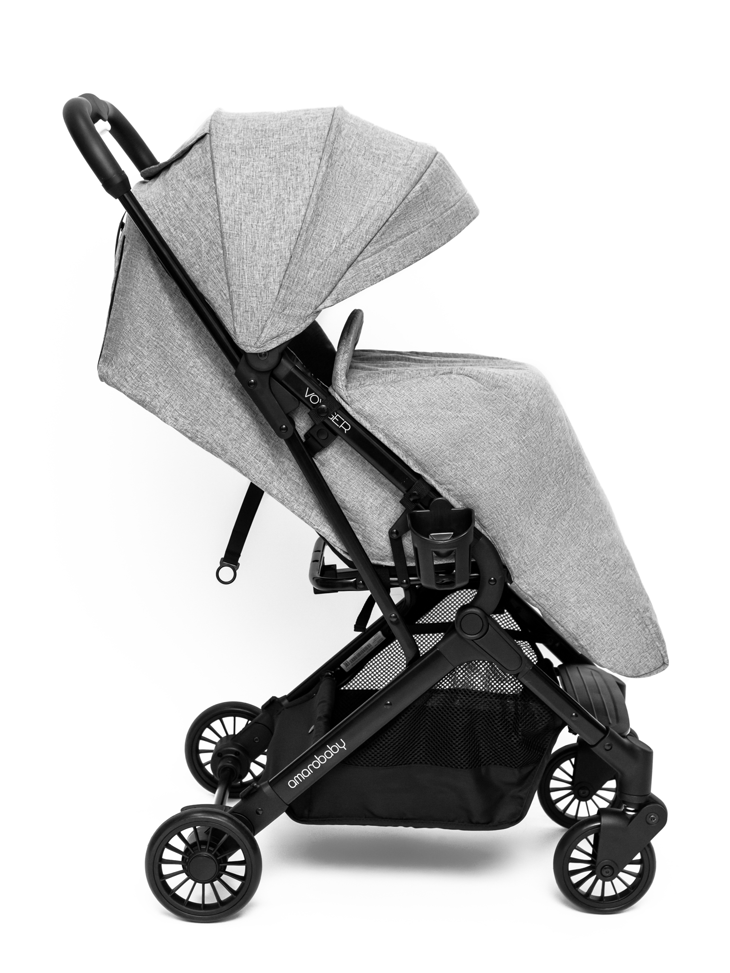 Коляска прогулочная Amarobaby Voyager серый - фото 27