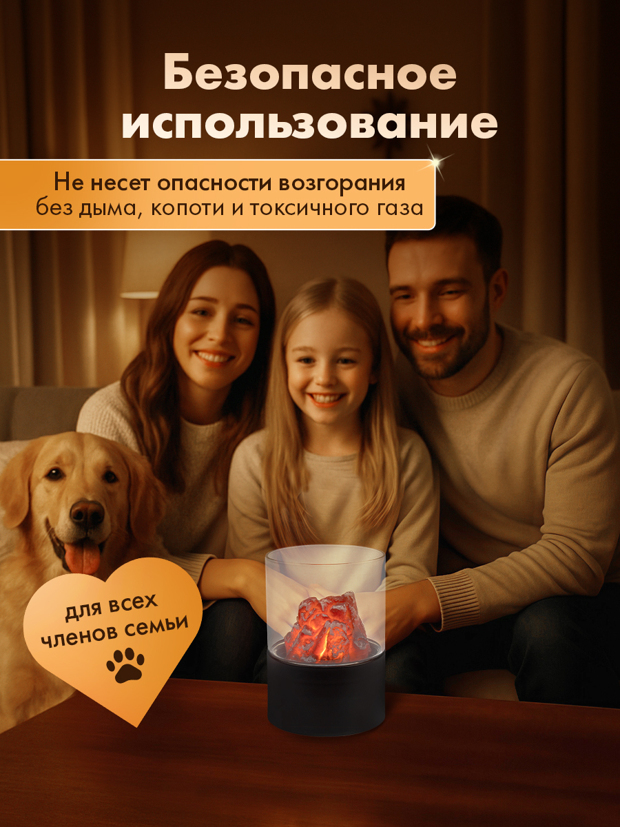 Светодиодный светильник NEON-NIGHT Лава 15 см с имитацией горения 511-037 - фото 3