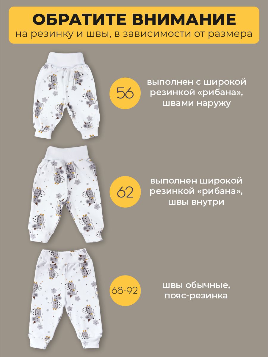 Штанишки 3 шт ШВЕЙНЫЕ ИСТОРИИ ползункимыши - фото 6