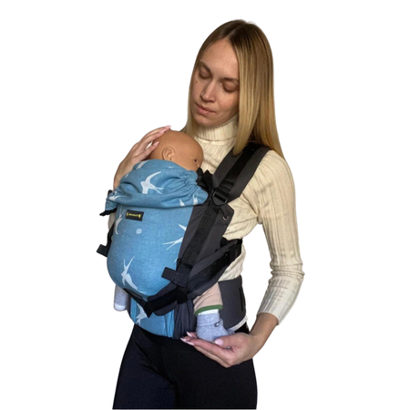 Слинг-рюкзак CaramelSling эргорюкзак Multisize 0+ ласточки