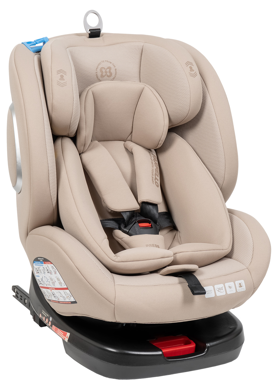 Автокресло Farfello YB102A Isofix 0+/1/2/3 (0-36 кг) бежевый - фото 14