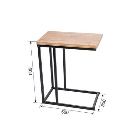 Тумба WoodSteel в стиле лофт Chicago 50x30х60 см чёрный