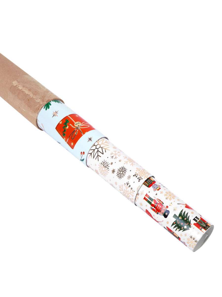 Упаковочная бумага Золотая сказка для новогодних подарков в рулоне 70х100 см набор 3 штуки - фото 12