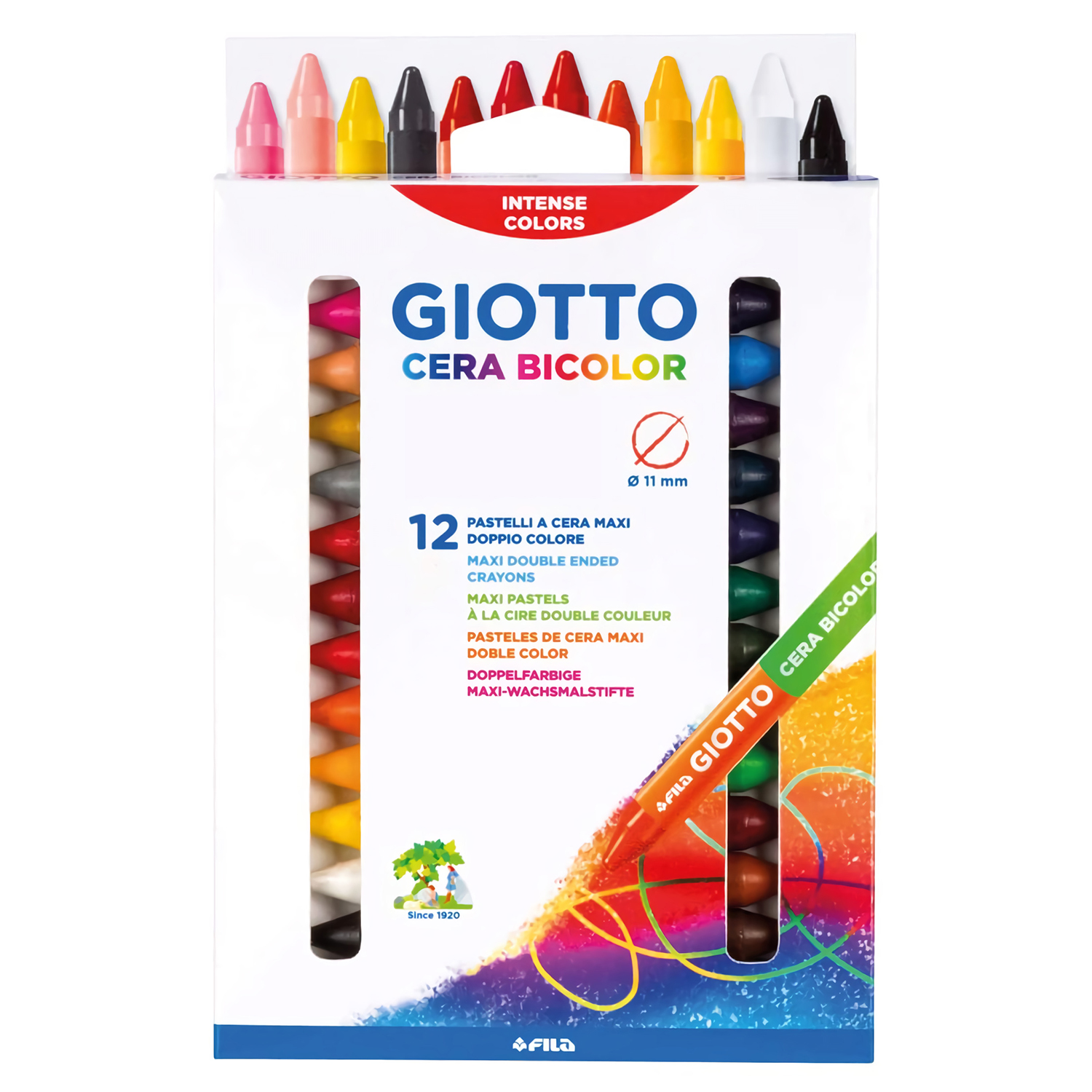 Восковые мелки GIOTTO 12 шт. - фото 1
