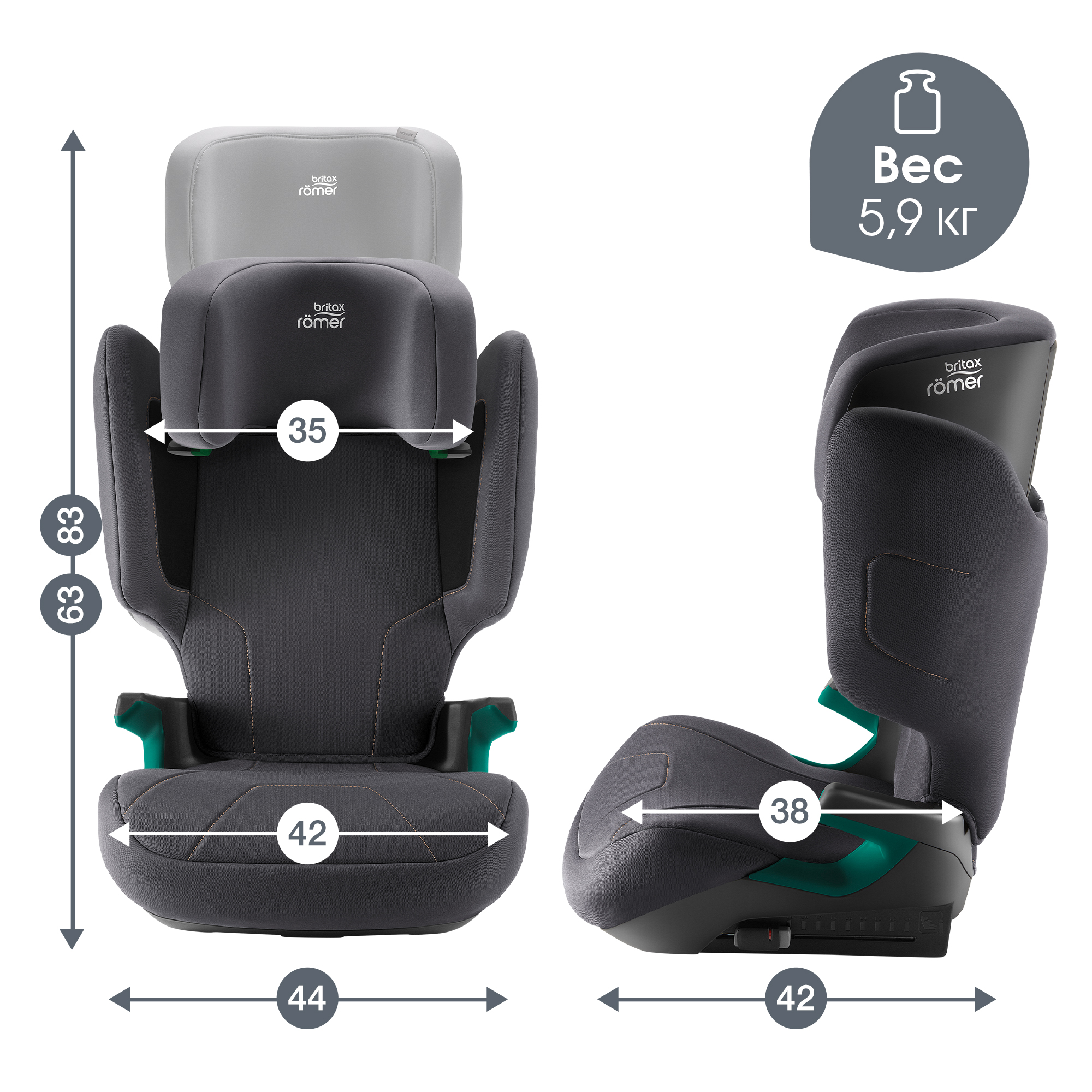 Автокресло Britax Roemer Hi-Liner Isofix 2/3 (15-36 кг) - фото 10