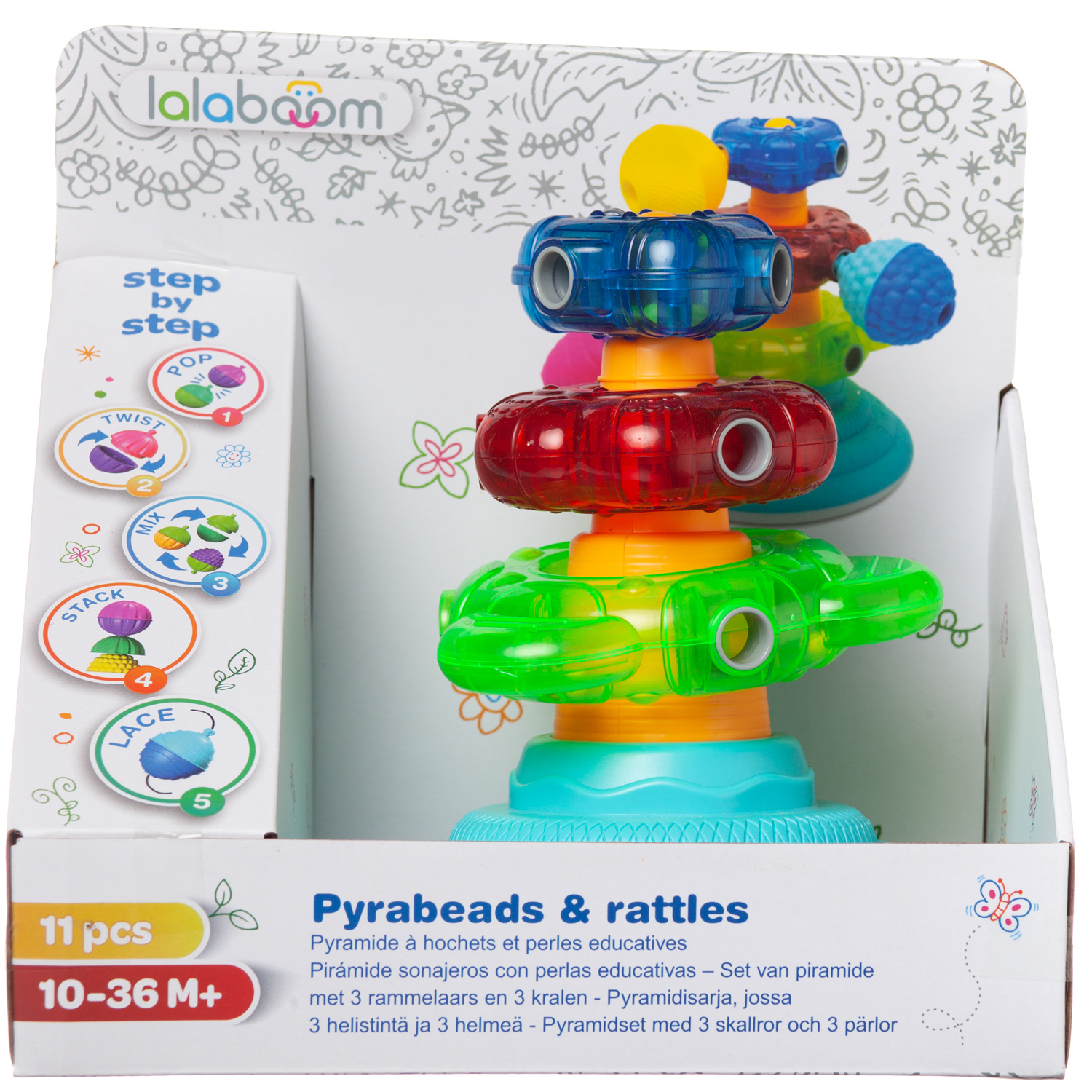 Игрушка LALABOOM пирамидка - фото 2