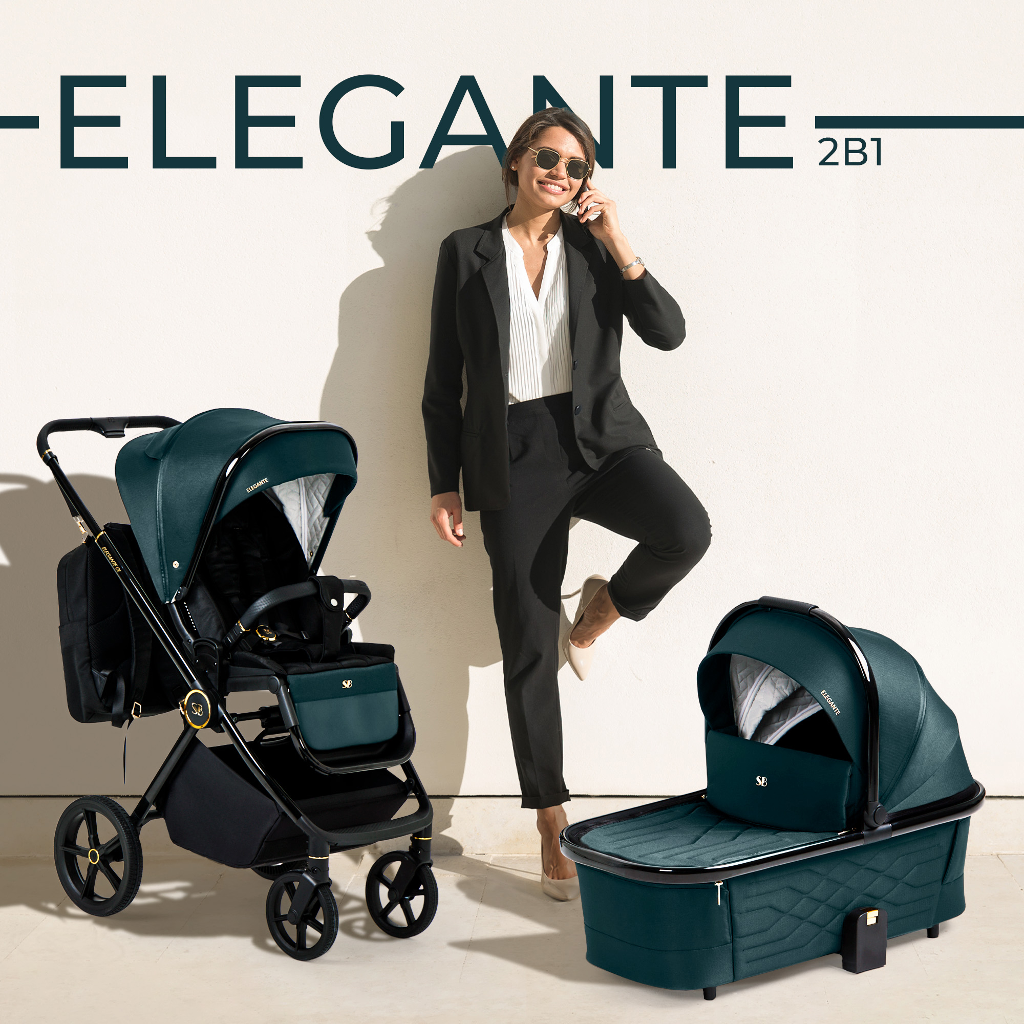 Коляска 2в1 Sweet Baby Elegante Blue - фото 1