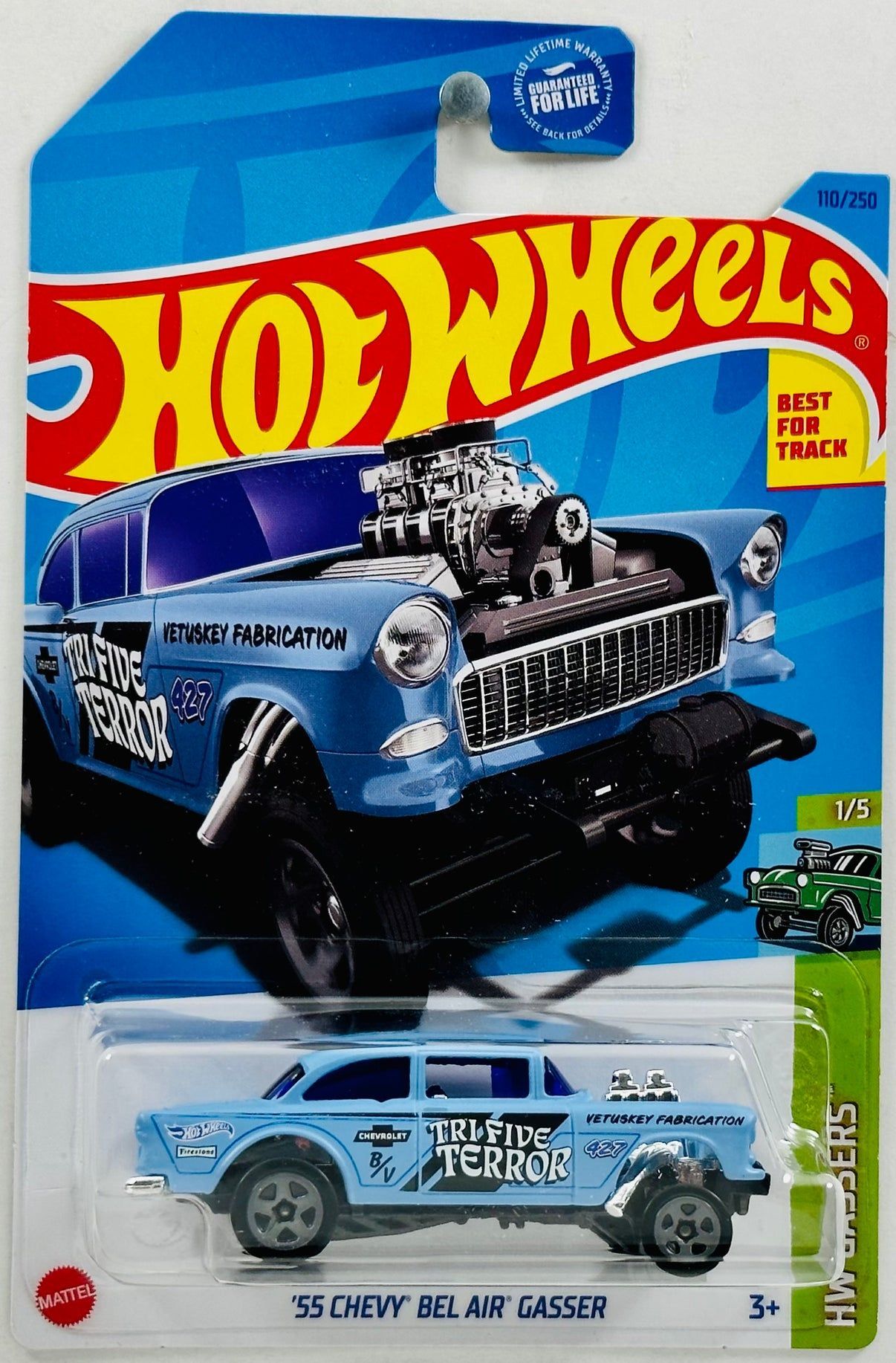 Автомобиль Hot Wheels 55 Chevy Bel air gasser 1:64 65044 - фото 1