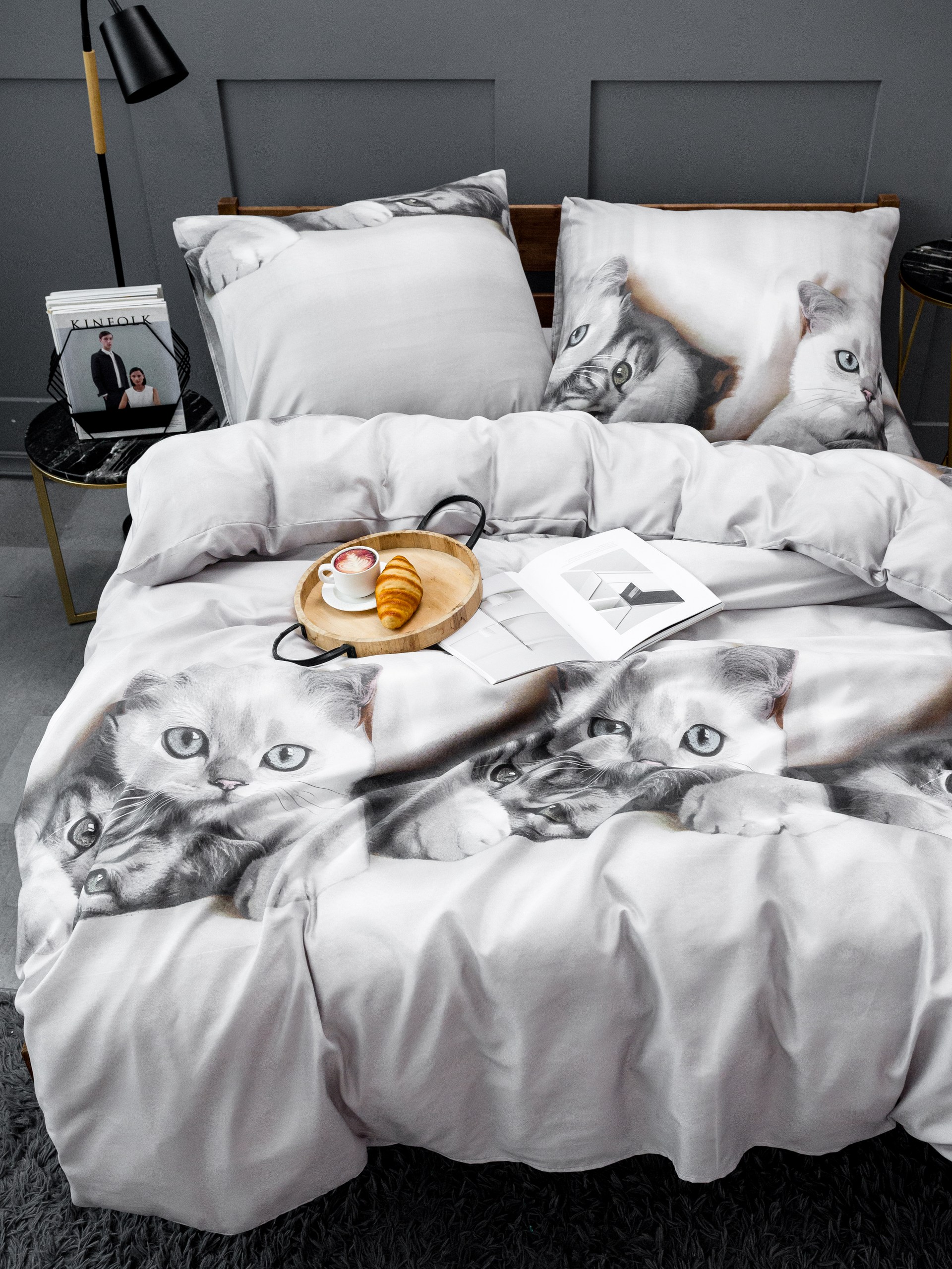 Комплект постельного белья PAVLine Котик евро - фото 18