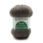 Пряжа Пехорка Носочная полушерстяная 100 г 200 м 517-Коричневый меланж 10 мотков