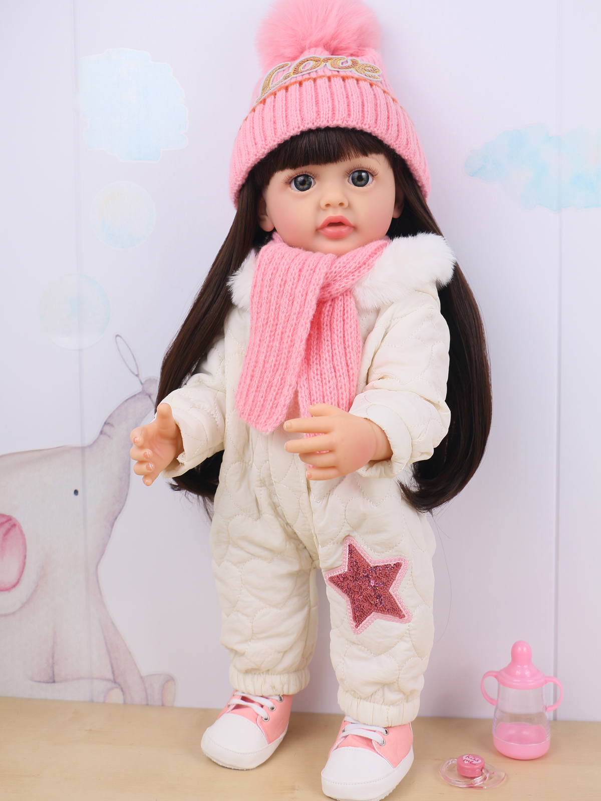 Кукла классическая QA BABY Реборн большая девочка Эстель высота 55 см KD22917B - фото 15