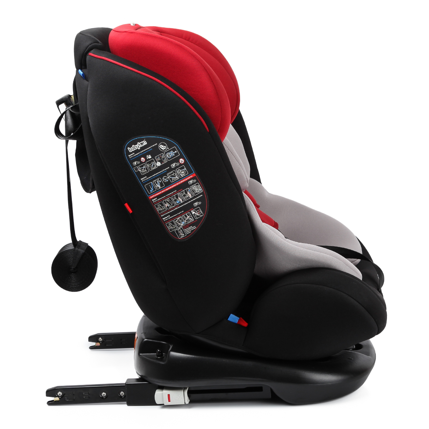Автокресло Babyton Multi-Stage Isofix 0+/1/2/3 (0-36 кг) красный - фото 9