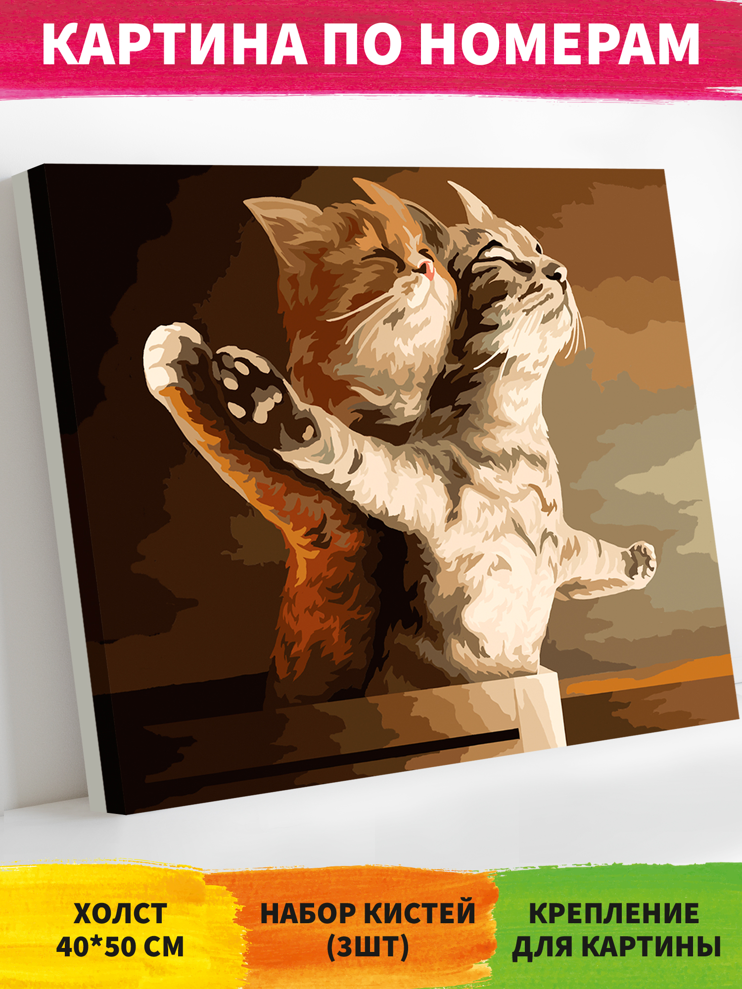 Картина по номерам Art on Canvas Кошачий Титаник в ассортименте - фото 1