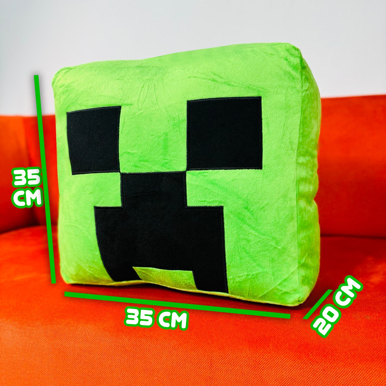 Мягкая игрушка-подушка UDiViSH Крипер Майнкрафт 35 см - фото 4