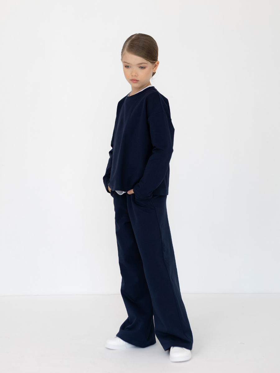 Свитшот и брюки LELUkids LT0401_синий - фото 11