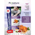 Корм для кошек сухой Pronature Holistic Pilgrim на индейке и курице с клюквой 340г