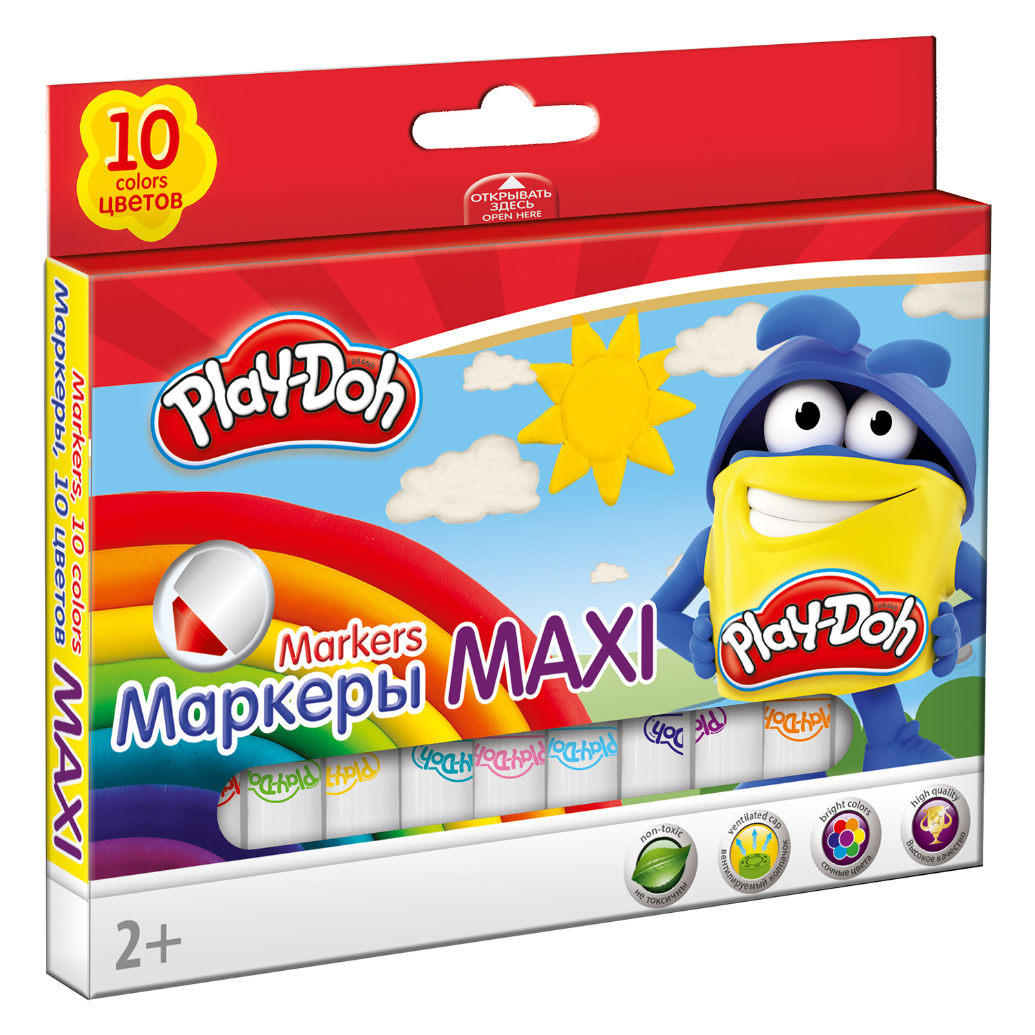 Фломастеры Kinderline 10 цв. - фото 1