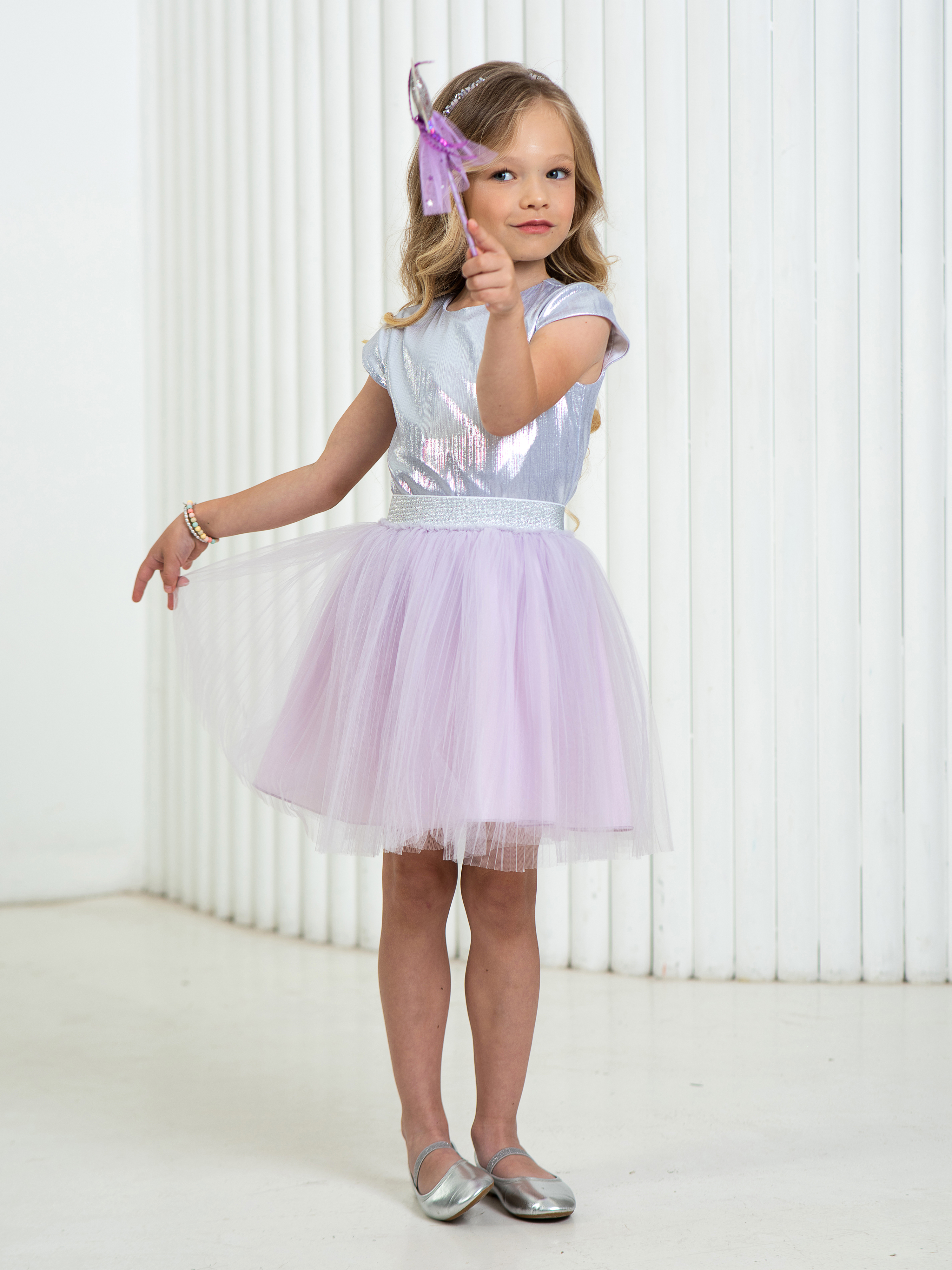 Юбка LisaWeta S-142 сиреневый - фото 6