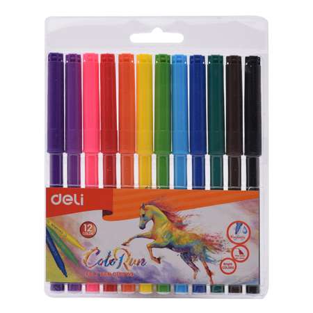 Фломастеры Deli 12 цв.