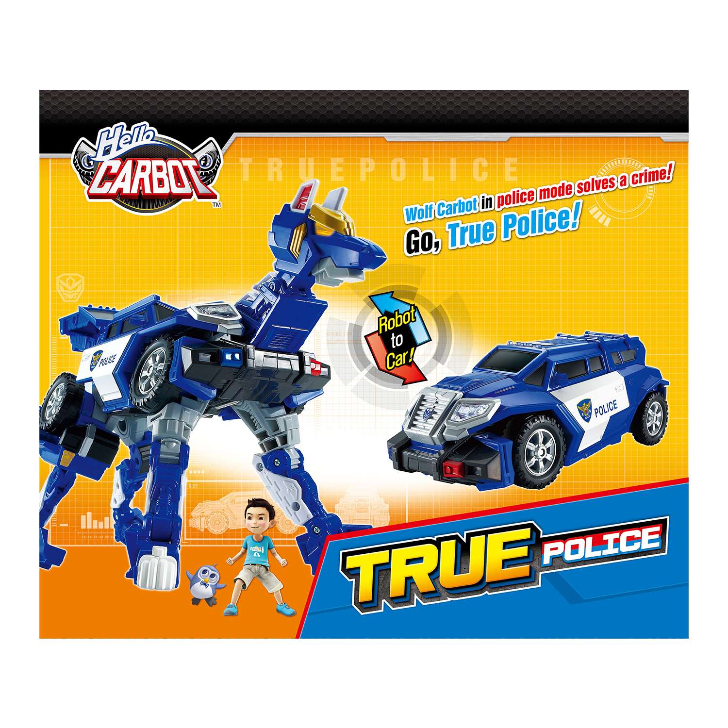 Игровой набор Hello Carbot True Police Трансформер - фото 3