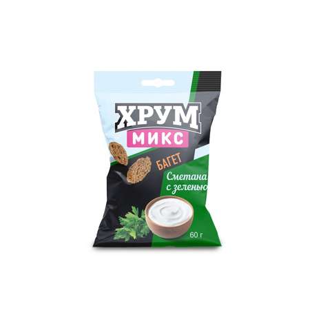 Сухарики Хрумикс хрустящие со вкусом Сметана с зеленью 60г