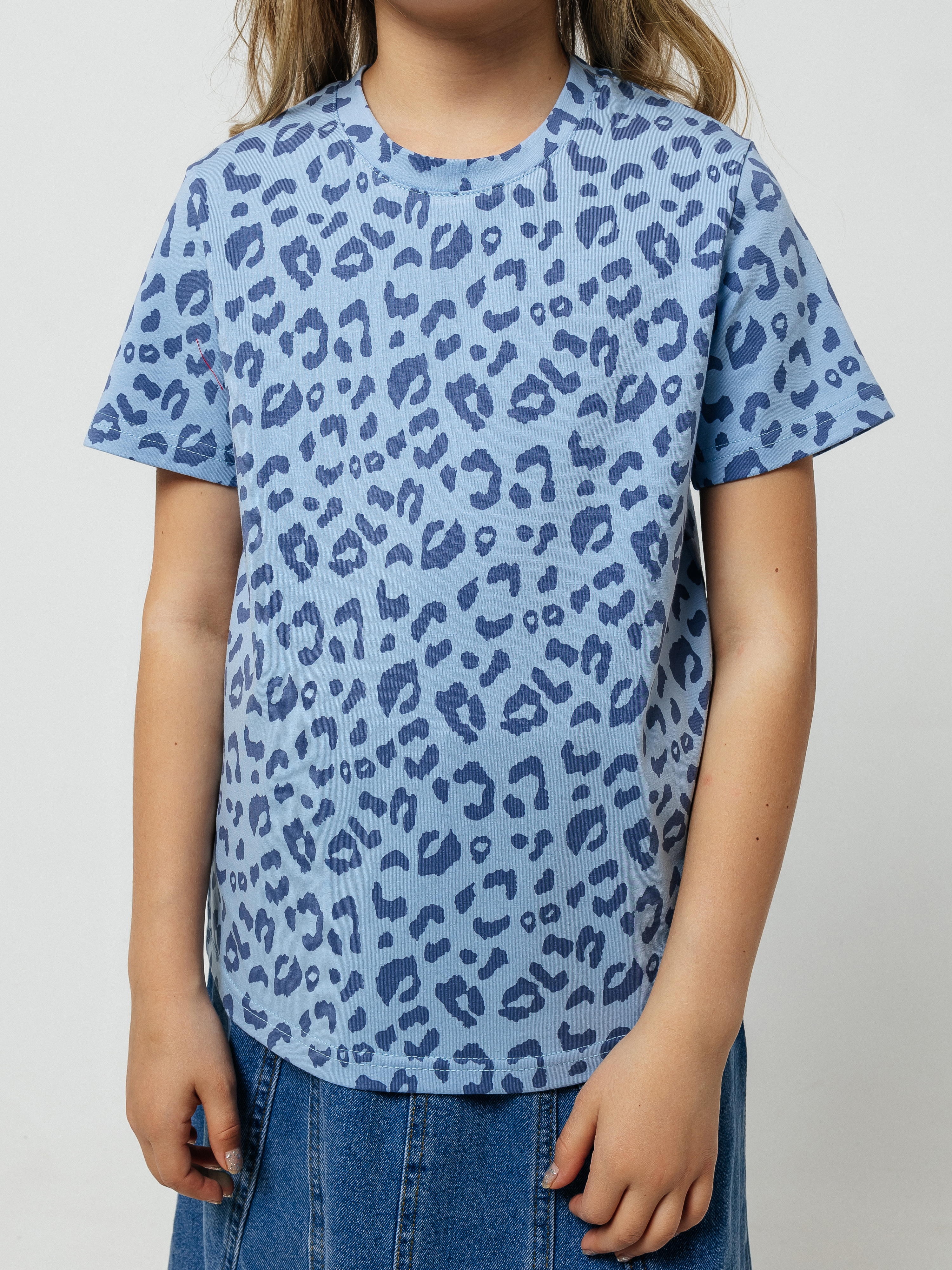 Футболка Селтекс Ю_ФК34 голубой леопард - фото 9