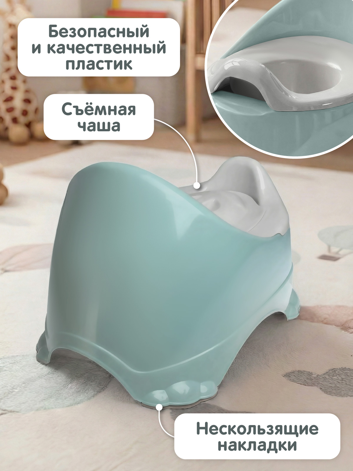 Горшок Компания Друзей пыльно-голубой голубой - фото 4