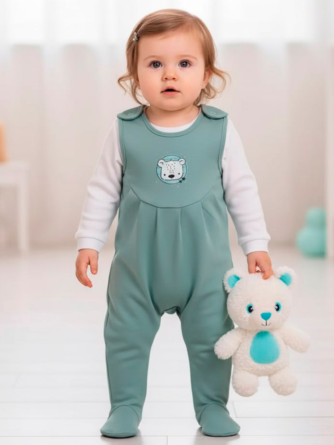 Полукомбинезон и кофточка Совенок Дона МК2-201-303-7/1 - фото 1