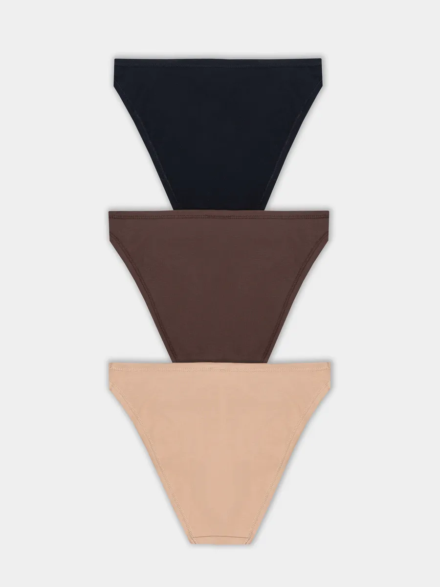 Трусы 3 шт Mark Formelle (Марк Формэль) 412621-3/телесный +цикорий +черный - фото 10