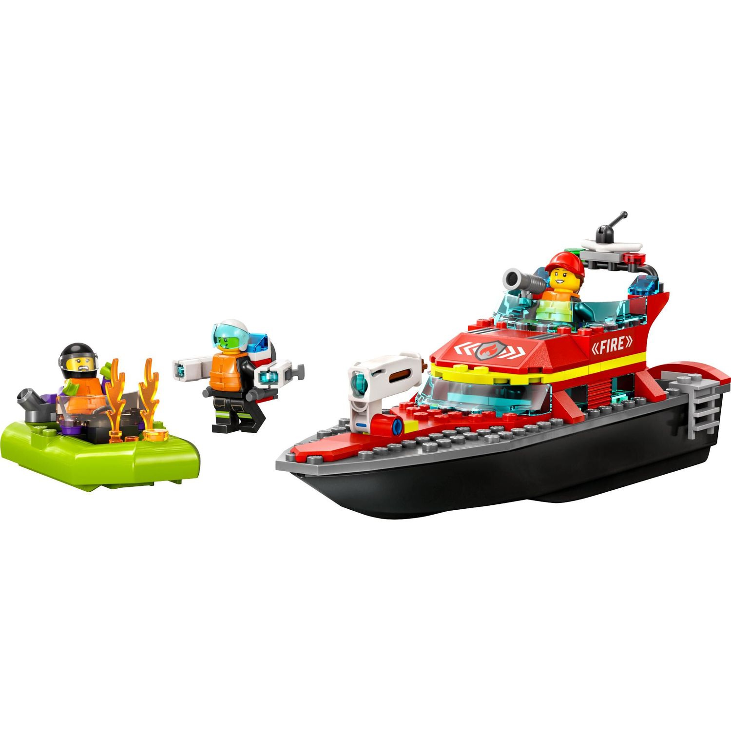 Конструктор LEGO City Пожарно-спасательная лодка блочный - фото 2
